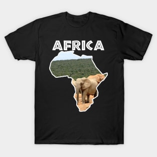 African Wildlife Continent Elephant Herd T-Shirt